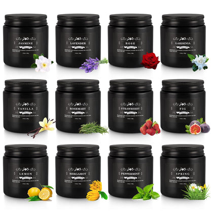 YOROXRG Scented Candles Gifts Set 12 Pack Soy Wax Travel Tin Jar Candles for Home 3.05 OZ for Mom for Christmas, Birthday, Thanksgiving, Mother's Day,Father'Day(Black)