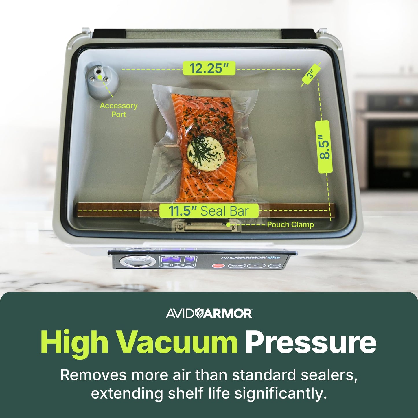 Avid Armor Chamber Vacuum Sealer Machine USV20 Ultra Series for Wet Foods, Meat Vacuum Packing Machine, Compact with 11.5-Inch Vaccum Sealer Bar