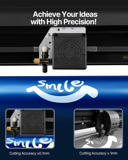 VEVOR Vinyl Cutter 34 Inch Bundle, Vinyl Cutter Machine Manual Vinyl Plotter Cutter with Signmaster Software for Design and Cut, with Supplies and Tools