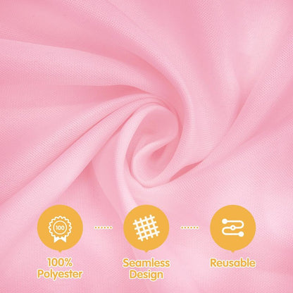 BRILLMAX 8 Pack Pink Tablecloths 60 x 102 Inch for 6ft Rectangle Tables - 150 GSM Polyester Fabric, 15" Standard Drop, Water, Stain & Wrinkle Resistant Cloth Cover for Wedding Banquet Dining Buffet