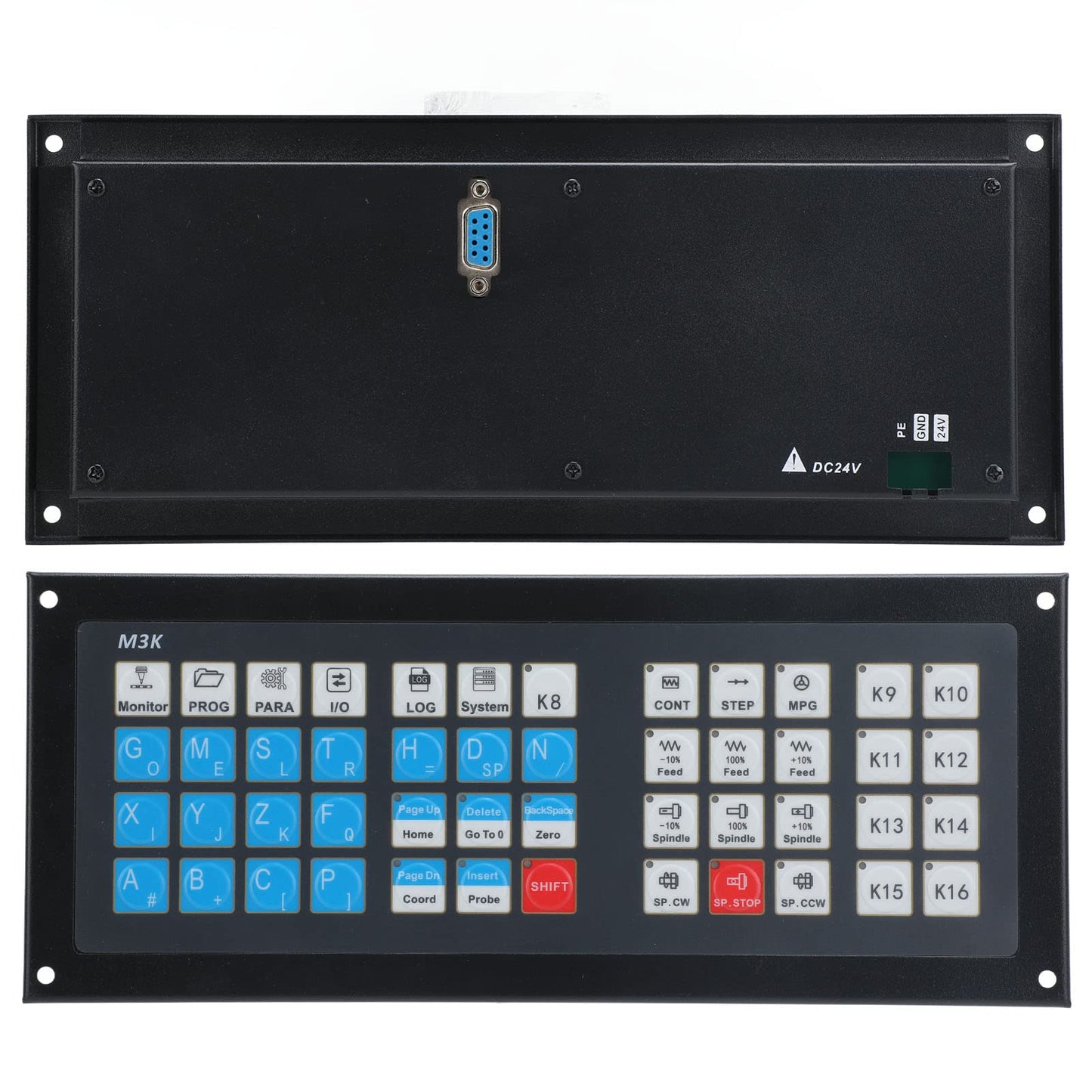 CNC Controller Panel Board Aluminum Alloy M3K Expansion Keyboards Lathe Machines Motor Motion Controller Systems with Cable for DDCS Expert M350 3 4 5 Axes