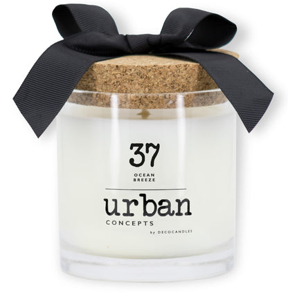 Urban Concepts by DECOCANDLES - Ocean Breeze & Sea Salt - Highly Scented Soy Candle - Long Lasting Fresh Aroma - Hand Poured in USA (9 Oz. Cork)