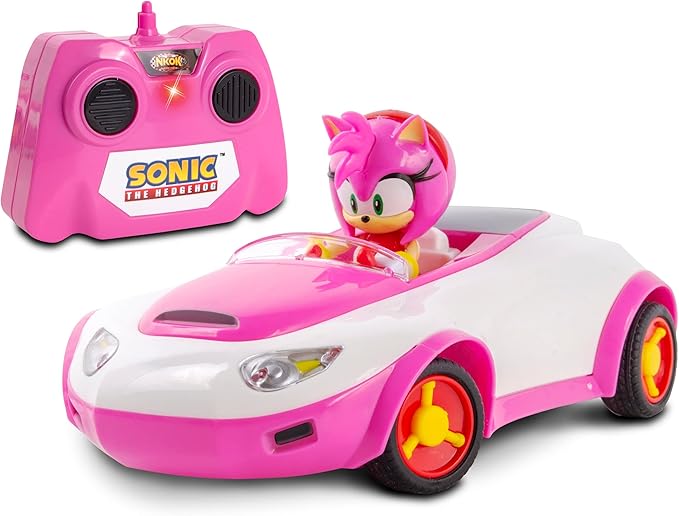 Sonic The Hedgehog Sonic Team Sonic Racing RC: Amy Rose - NKOK (683) 1:28 Scale 2.4GHz Remote Controlled Car 6.5' Compact Design Officially Licensed Sega Battery Powered Ages 6+