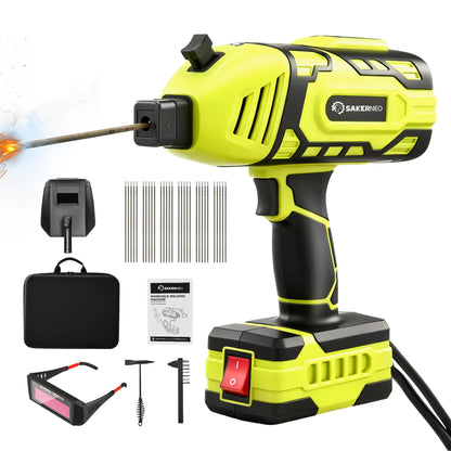 SakerNeo Portable Handheld Welding Machine 110V with IGBT Inverter, 5-Level Adjustable Current 20-120A, Compact Lightweight Design for Stick Welder, DIY Projects, and Professional Use (GREEN)