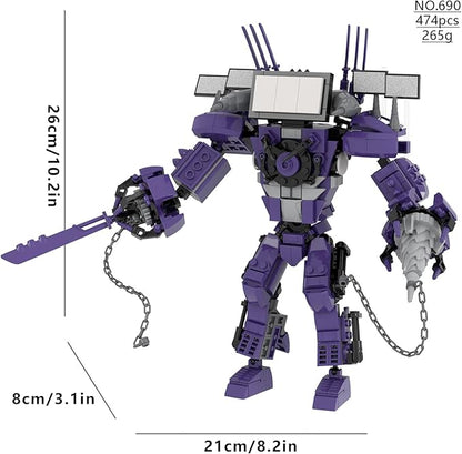 Toilet Blocks Toys TV Man Building Blocks ToysConstruction Playset Blocks Action Figure Building Blocks for Adults Kids 474 PCS