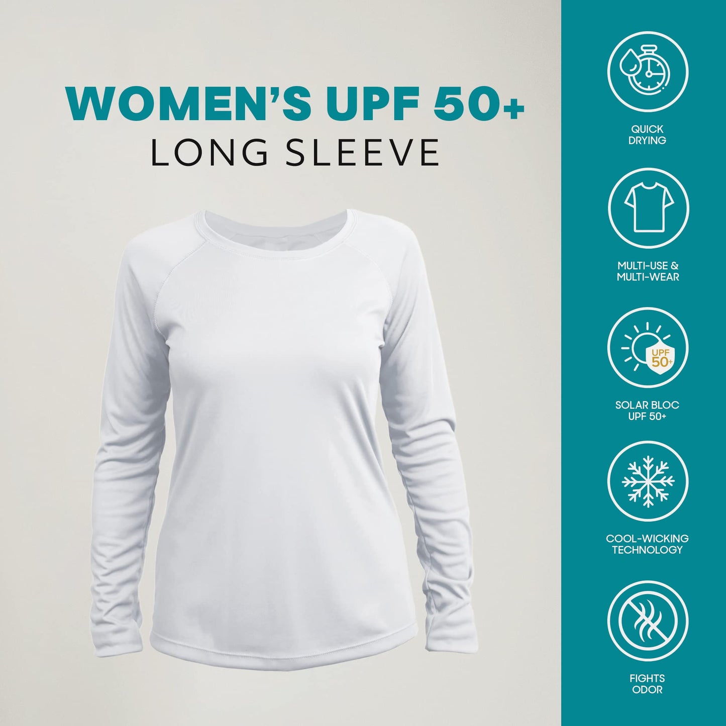Vapor Apparel Women’s UPF 50+ UV Sun Protection Long Sleeve Performance Regular Fit T-Shirt for Sports and Outdoor, X-Large, Safety Yellow