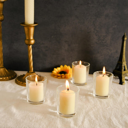 Natural Beeswax Long Burning Unscented 9 Hours Smokeless Pure Beeswax Votive Candles, 16-Pack 1.37 x 1.85 Inches for Wedding, Birthday, Prayers, Relax