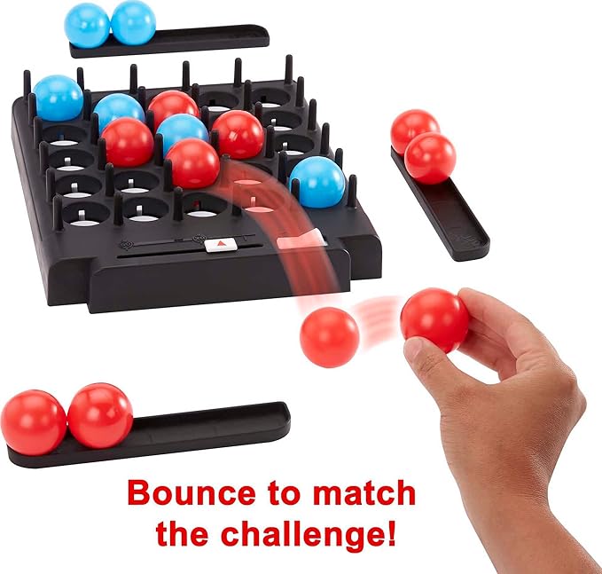 Mattel Games Bounce-Off Pop-Out Party Game for Kids Adults and Family Night Bounce Fast or Balls Go Flying for 1-4 Players