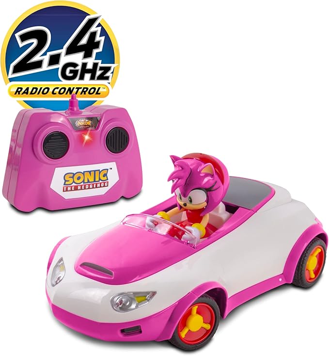 Sonic The Hedgehog Sonic Team Sonic Racing RC: Amy Rose - NKOK (683) 1:28 Scale 2.4GHz Remote Controlled Car 6.5' Compact Design Officially Licensed Sega Battery Powered Ages 6+