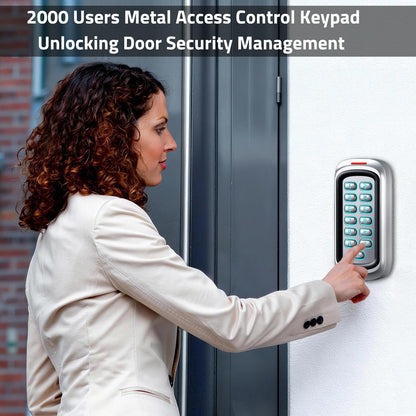 Wireless WiFi Access Control Keypad, 12V DC Metal Door Access Control System, IP68 Waterproof, TUYA Wireless Remote Unlock, Universal Keyless Entry Keypad for Garage Door Opener, Gate Opener