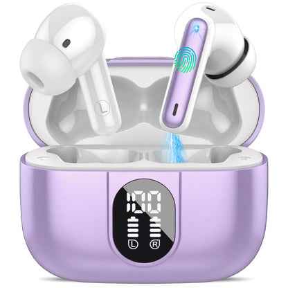 Csasan Ai Translation Earbuds Real Time, Translator Earbuds with 6 Translation Modes/164 Languages,No Subscription Required Translatior Headphones,48H Audifonos Traductores Inglés Español, Purple