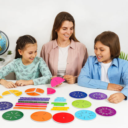 Simply Magic 166 PCS Magnetic Fraction Tiles and Circles & 112 PCS Yummy Magnetic Fractions