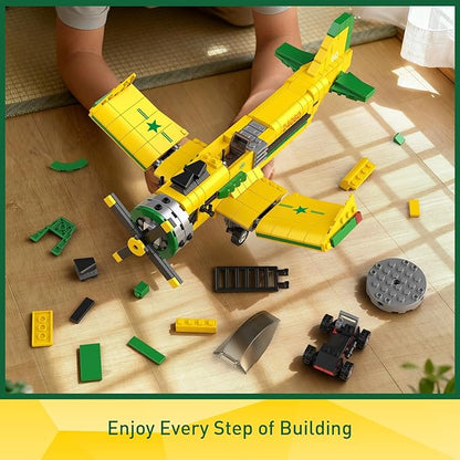 Mould King 24060 Race Plane Building Toy for Kids 562PCS Propeller Airplane Model Blocks Set for Display Collection STEM Toy Gift for Boys and Girls Ages 8+