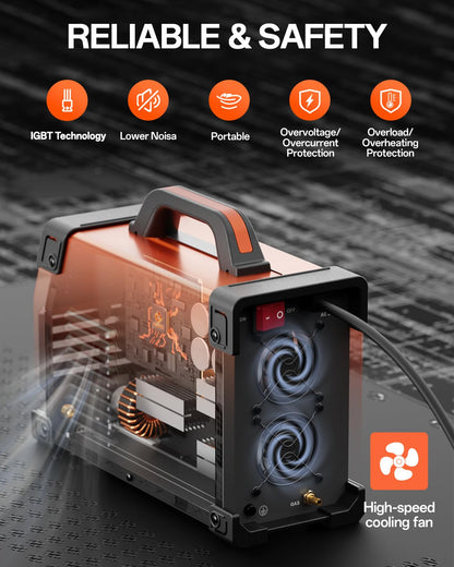 HITBOX 200A AC/DC TIG Welder 6-in-1 with Pulse & Square Wave, HF Start Aluminum TIG, MMA/Stick Welding, 220V IGBT Inverter, Dual Cooling Fan, Digital Display, Foot Pedal Compatible (HBT250P)
