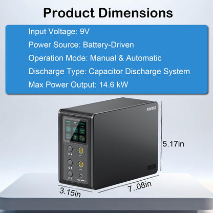 14.6KW Portable Capacitor Battery Spot Welder for 18650 & LiFePO4, Adjustable 2-in-1 Automatic/Foot Pedal Welding Machine, DIY Battery Pack Welder kit with Nickel Strip