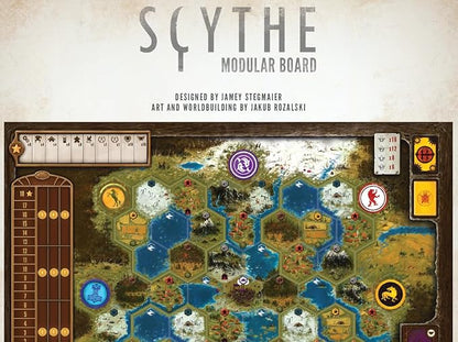 Stonemaier Games: Scythe Modular Board | Change The Map and Faction Locations to Add Variability to Game Set Up | Add to Scythe (Base Game) | 1-7 Players