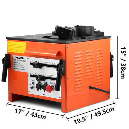 Happybuy Electric Hydraulic Rebar Bender,1700W Desktop Electric Rebar Bender,Bending up to 1 Inch #8 6-25mm Rebar Bending Angle 0-180 Degrees,with Foot Pedal for Bending Steel Rope(1700W RB-25)