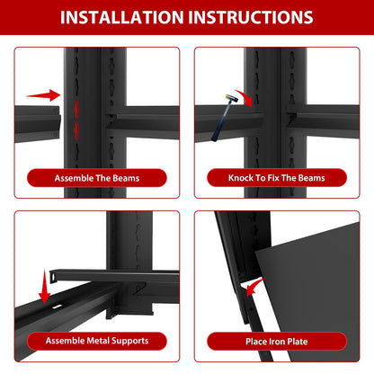 KLRFUA 5-Tier Garage Shelving Unit | Adjustable Garage Shelves, Storage Racks, 3,600-Pound Capacity, Dimensions: 84H x 61.88W x 23.88D, Metal Store Shelving, for Garage Storage (5T-84H*61.88W*23.88D)
