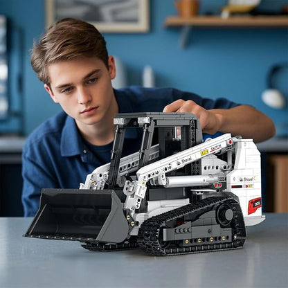 Reobrix Bobcat Skid Steer Loader Building Block SetAPP Remote RC Control Loader Vehicle Construction Toy with 2.4GHz Multi-Player Mode 22004Vehicles Gift for Kids and Collectors1227 PCS