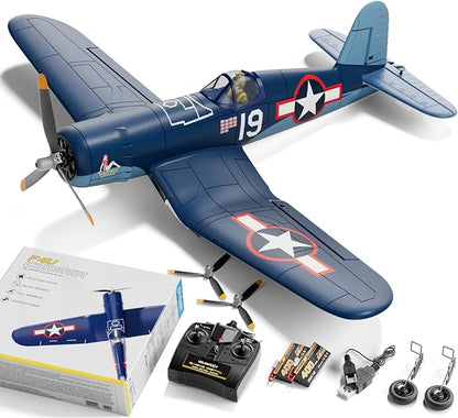 LEAMBE Brushless 4 Channel RC Plane F4U Corsair 500mm Remote Control Airplane Fighter RTF with 6-Axis Gyro 3 Modes &amp Aerobatics for Beginners &amp Adults
