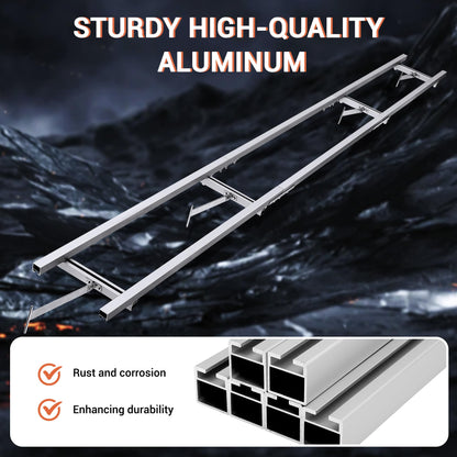 Hipicute Portable Chainsaw Mill 12FT Rail Mill Guide System, Work with Chainsaw Mill, Aluminum Adjustable Saw Milling Rails System with 4 Tree Felling Wedges