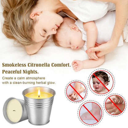 Citronella Candles Outdoor,8 Pack Soy Wax Citronella Candles (Total 40oz),Single Wick Patio Candle,200+ Hour Total Burn Time for Camping,Picnic,Backyard & Balcony