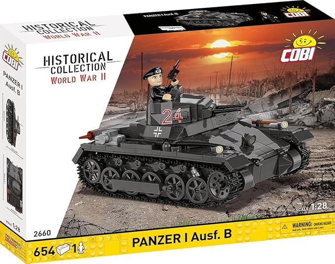 COBI Historical Collection WWII Panzerkampfwagen I (France 1940) Tank Building Set 654 Pieces