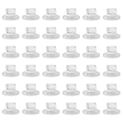 ZQXJWF Clear Glass Taper Candle Holders Set, Round Base Design, Elegant Dining Table Decor, for Table Centerpiece Wedding Party Advent Christmas Home Decorations(36, Clear)