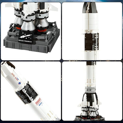APENGBAOL Saturn V Space Rocket and Vehicles Building Blocks Set613 Precision Space Shuttle Building Block Toys for Kids .Gifts for Adults