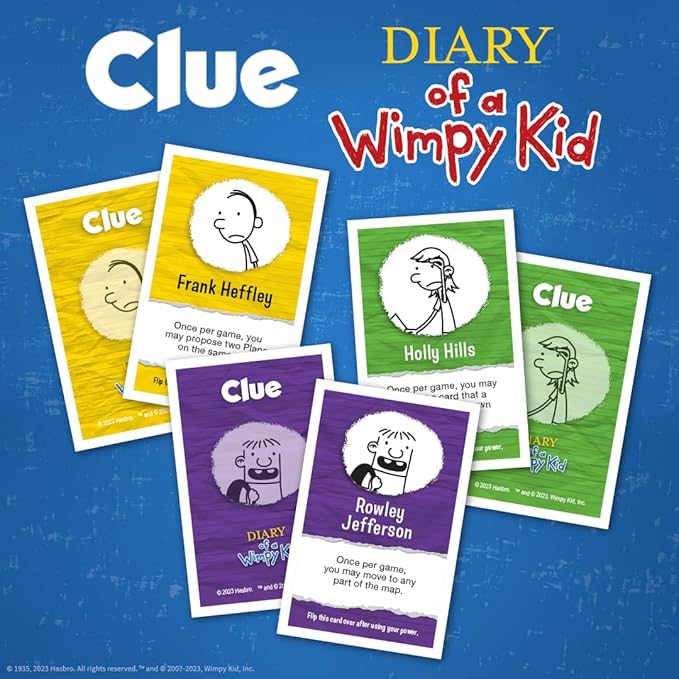 USAOPOLY CLUE: Diary of a Wimpy Kid | Solve The Mystery in This Officially-Licensed Collectible Clue Game Featuring Characters &amp Locations from The Popular Book Series Diary of a Wimpy Kid