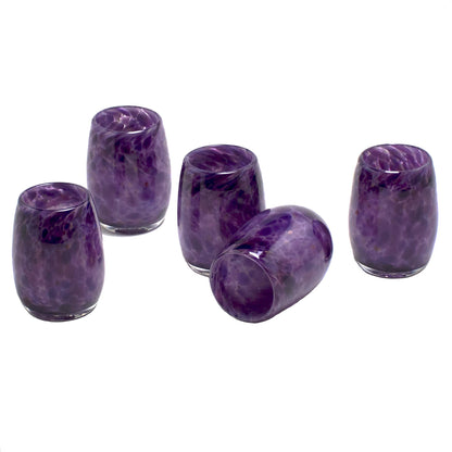 Totally Blown Glassworks Votive Candle Holder, Tea-Light, Handmade Blown Glass, Accent Vase, Centerpiece, Home Decor, Artist Dehanna Jones, Seattle, WA. (Purple Rain)