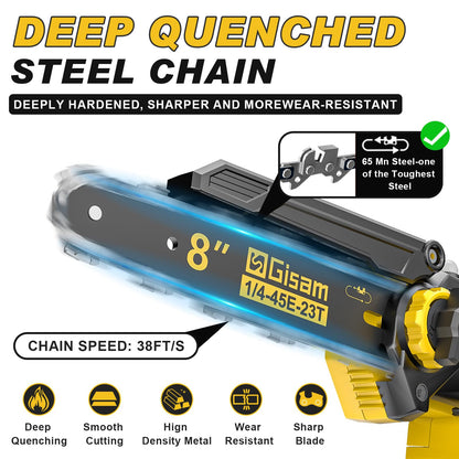 6-in-1 Cordless Pole Saw & Hedge Trimmer Combo & Grass Shear with Extension Pole Garden Tool with 2 * 4.0Ah Battery,180°Adjustable Angle,16Ft Reach,for Shrubs Pruning