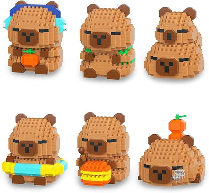 HIGH GODO Capybara Easter Party Favors Building Set 2120PCS Cute Capybara for Goodie Bag Stuffers Party Favors Birthday Easter Gifts for Adult Teens 14+ (Not Compatible with Major Brand)