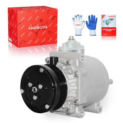 PHOBOOS A/C Compressor with Clutch Compatible with Ford Expedition 2003-2004 V8 4.6L/2003-2006 V8 5.4L & Lincoln Navigator 2003-2006 V8 5.4L, Fast Cooling, Low Noise, Easy Installation, Ref. 98557