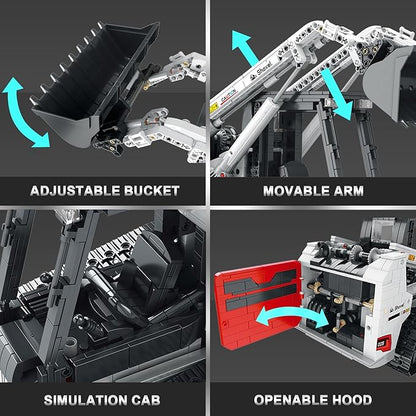Reobrix Bobcat Skid Steer Loader Building Block SetAPP Remote RC Control Loader Vehicle Construction Toy with 2.4GHz Multi-Player Mode 22004Vehicles Gift for Kids and Collectors1227 PCS