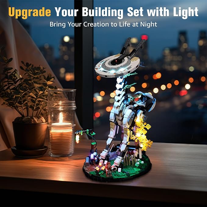 BrickSoul Light Up Kit Compatible with Lego 76989 Lighting Kits Compatible with Horizon Forbidden West:Tallneck Model Lights Only (Model Not Included) Classic Version