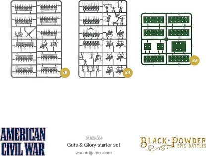 Warlord Games Black Powder Epic Battles: American Civil War Guts &amp Glory Starter Set Military Table Top Wargaming Plastic Model Kit 312004004