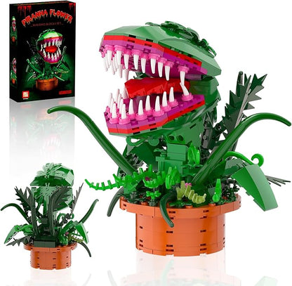 Audrey 2 Piranha Plant Building Toys Sets Little Shop of Horrors Flowers Cannibal with Openable Mouth Building Blocks Gift for TV Fans Halloween Christmas Kids Ages 8+