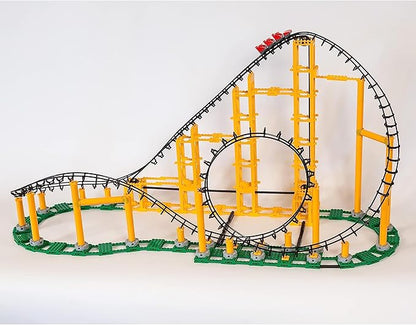 CDX Blocks: Sidewinder - 825 Pieces Building Brick Set Gravity Powered Looping Coaster Model Promotes STEM Learning