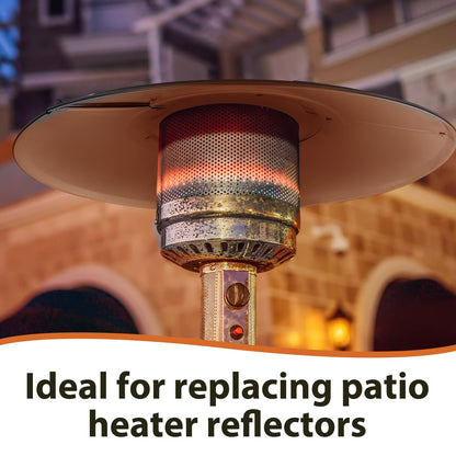 Retisee 4 Pack Patio Heater Reflector Shield - 33" Aluminum Heat Reflector Shield Top Dome Replacement Parts for Outdoor Propane Heaters