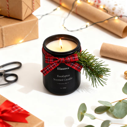 Elaunva Eucalyptus Scented Candle 7oz (200g), Natural Soy Wax Aromatherapy, Spring Fresh Home Scent, Stress Relief, Spring Easter Home Decor Gift for Men and Women