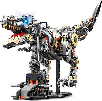 Ideas Mechanical Tyrannosaurus Building Set with Light Creative Jurassic T-Rex Animal Toy for Home Office Decor Compatible with Lego Dinosaur Gift for Adult Teens Boys 8-12(1268 PCS)
