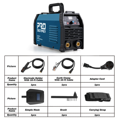 200A ARC Welding Machine, 110V/220V Dual Voltage Welder, IGBT Stick MMA Welder LED Display with Electrode Holder Work Clamp