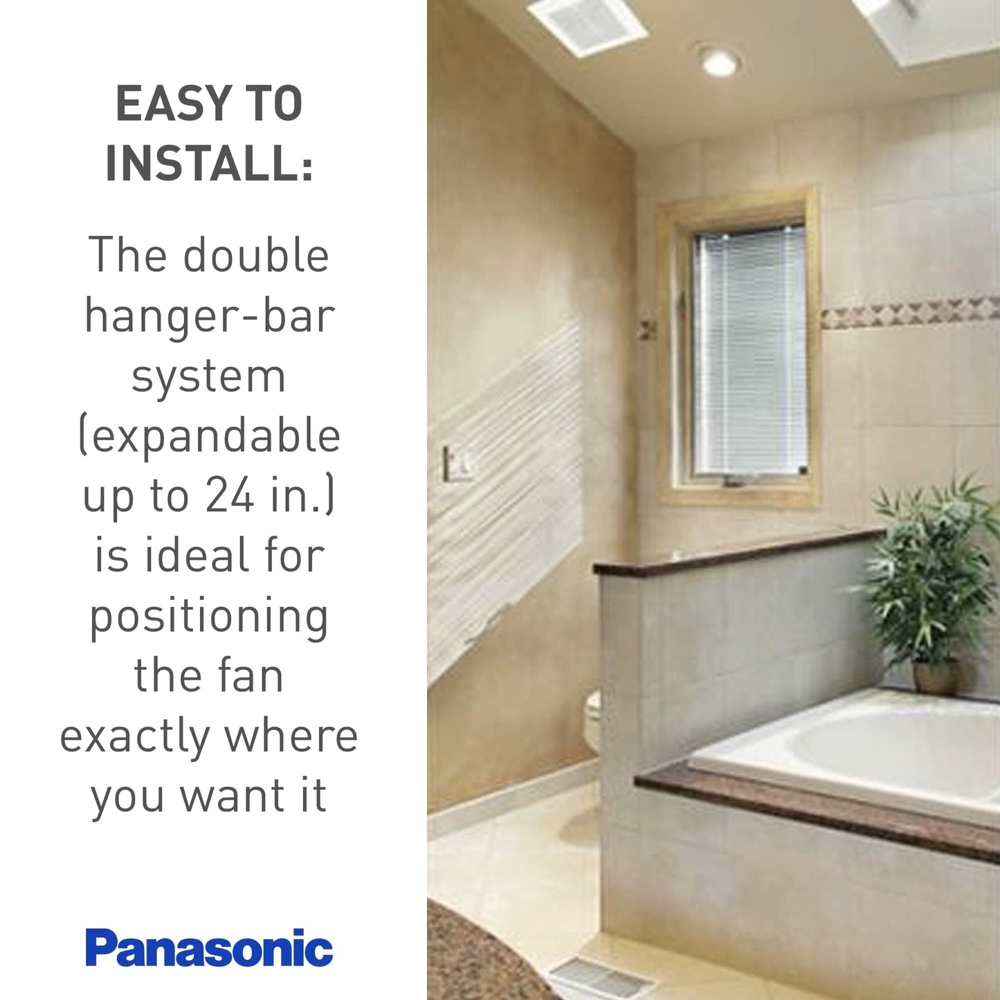 Panasonic WhisperCeiling Bathroom Exhaust Fan, 390 CFM, FV-40VQ4