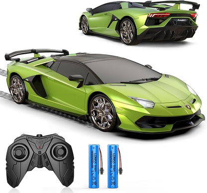 Remote Control Car for Lamborghini Officially Licensed 1:16 Scale Lambo Hobby Rc Cars with Headlight 2.4GHz Race Car Toys for Boy Girl 4-12 Years Old 12Km/h Birthday Gift