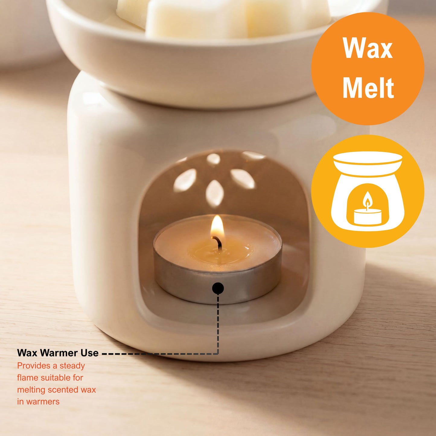 PAMI Unscented Paraffin 1in Tea Lights, Small Round Candles, 2.5 Hours Burn Time, Perfect for Votive Holders (50-Piece Bag White)