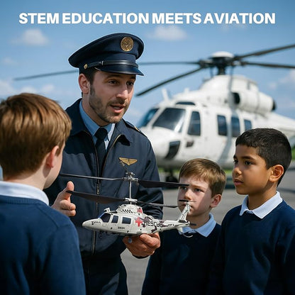 SYMA Remote Control Helicopter - S53H Rescue RC Helicopters with Upgraded Protection System Lifelike Simulation Easy to Fly Educational Toy &amp Gift for Boys Girls Beginners