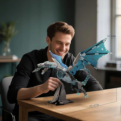Ideas Ice Dragon Building SetCompatible with Mainstream Brands Adults Collectible MOC Dragon Model STEM Toy for GOT Fans Home DecorCreative Gift for Kids Boys &amp Girls 8-16 (1019 PCS)