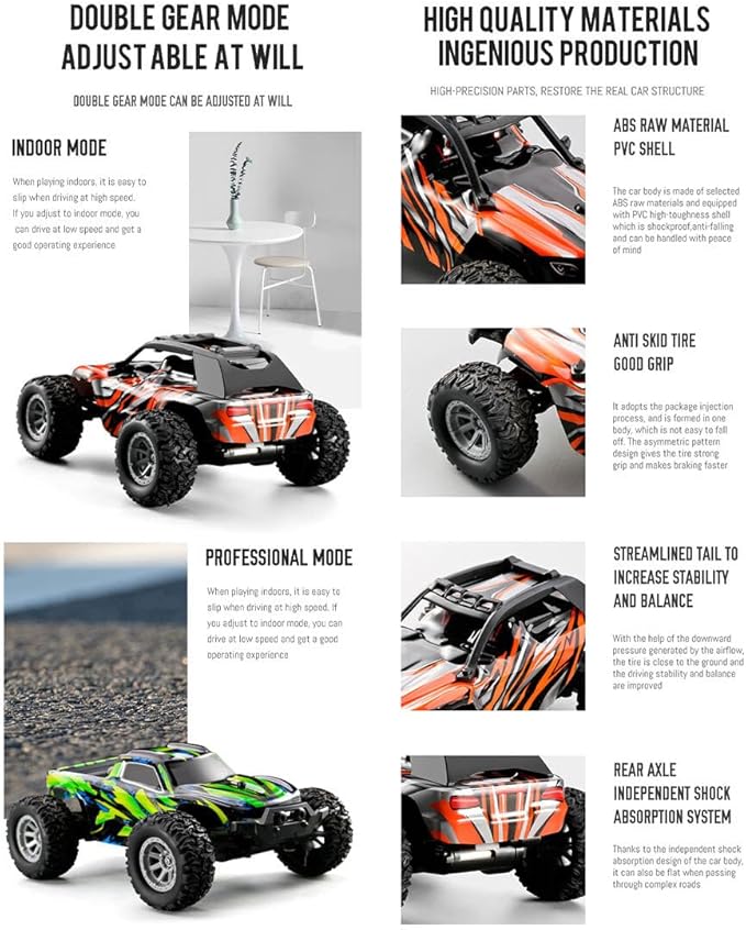 RC Remote Control Car 20 km/h High Speed RC Offroad Race Car 2.4Ghz 1:32 RC Mini Electric Drift Off-Road Vehicle Model