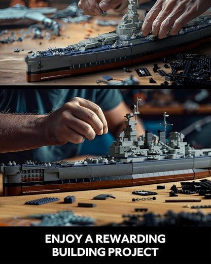 Nifeliz North Battleship Military Building Set for Adults Collectible Army Model to Build and Display Gift Ideal for Military Enthusiasts (NF10280)